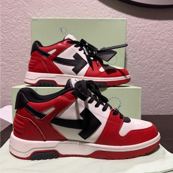 Off-White Out of Office Red and Black European Men’s Sz 43 US 10 Shoes in EUC